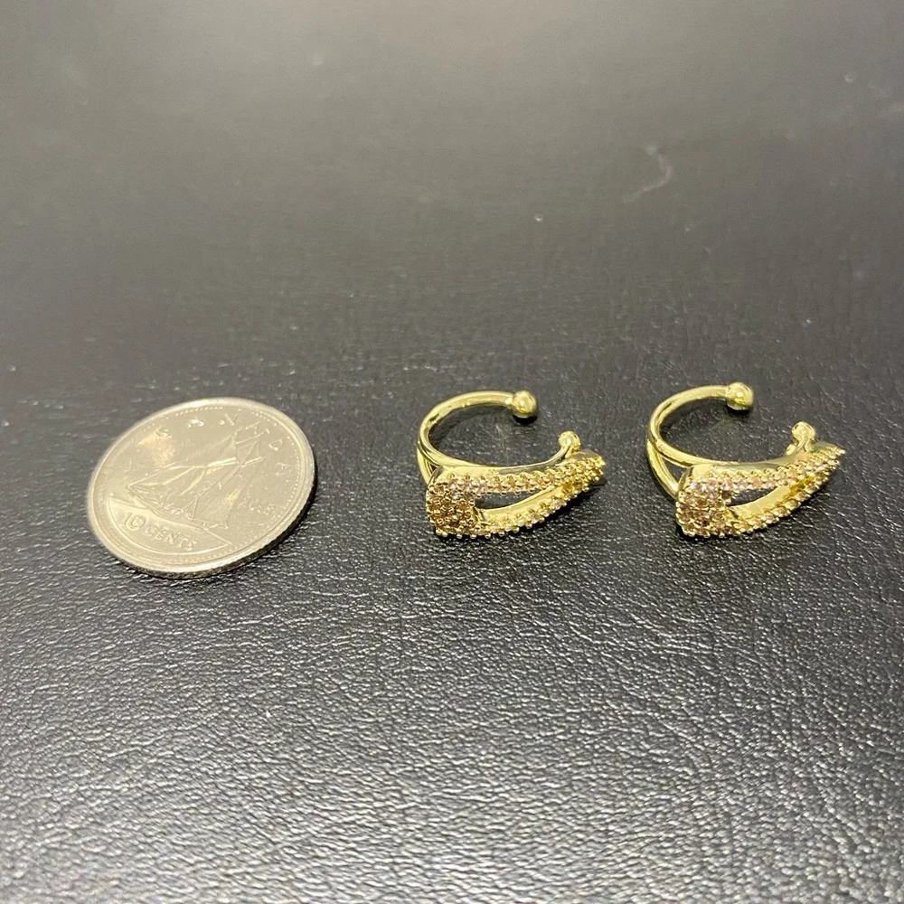 2 pcs | Gorgeous Unique Chic Gold Ear Cuffs Clips Accessories Jewelry - Picture 7 of 7